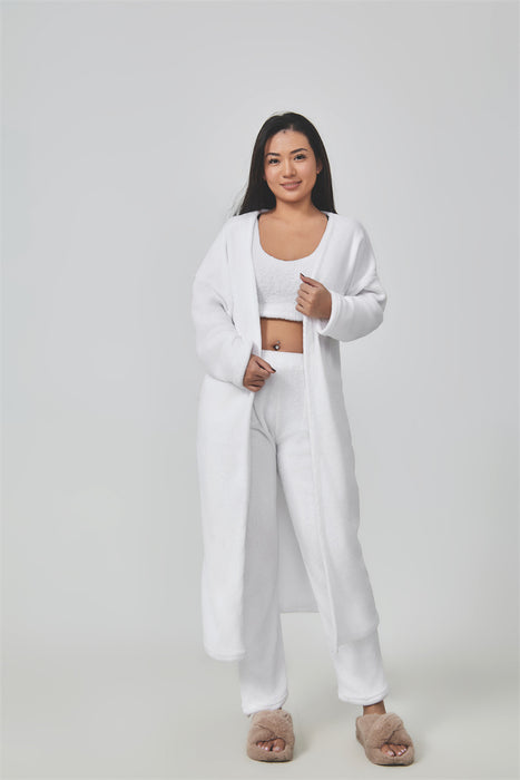 Cozy Pajama Set, 3 Piece Lounge Set, Cute Loungewear, Warm Suit Sets, Matching Set, Lounge Set