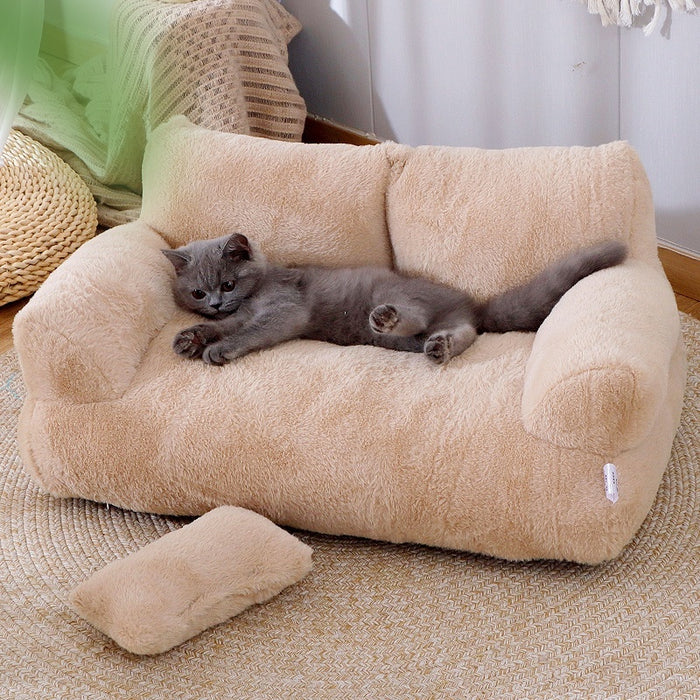 Luxury Cat Bed Sofa Winter Warm Cat Nest Pet Bed For Small Medium Dogs Cats Comfortable Plush Puppy Bed Pet Supplies