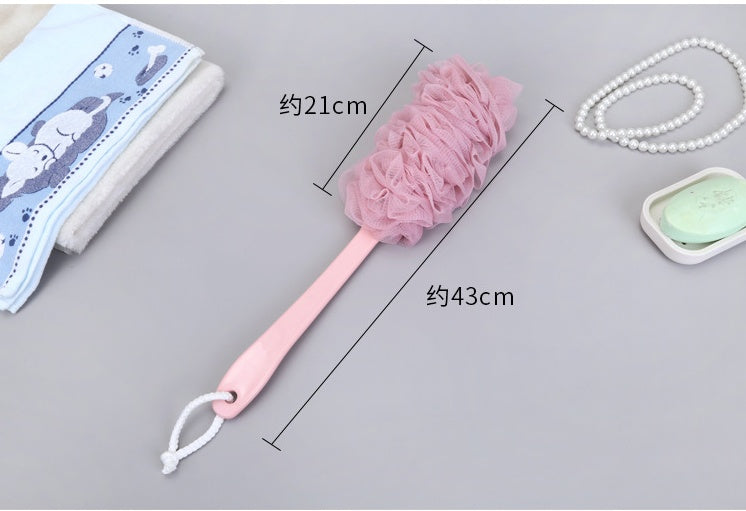 Fashion New Long Handle Hanging Soft Mesh Back Body Bath Shower Scrubber Brush Sponge For Bathroom Shower Brush New Arrival