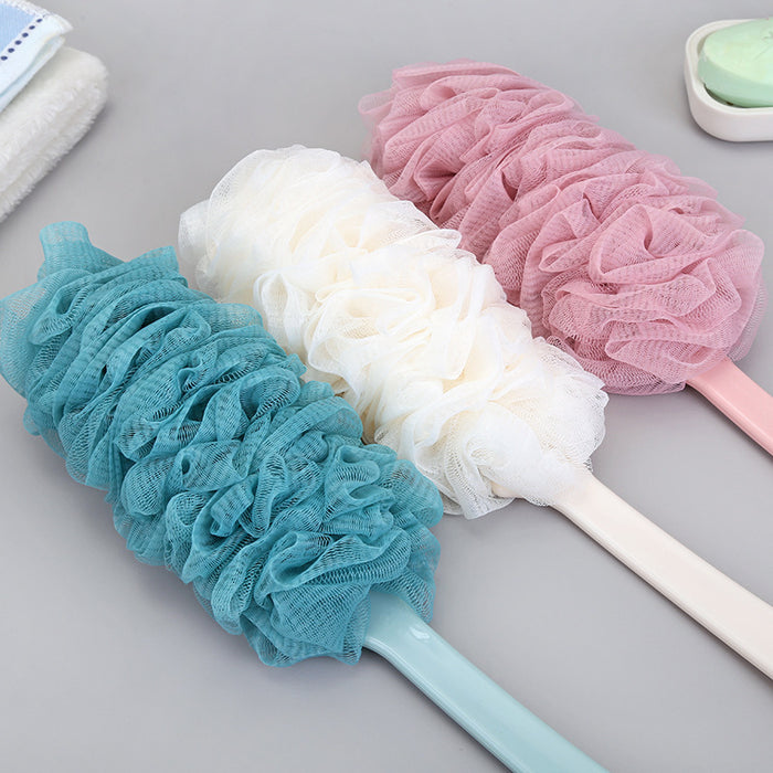 Fashion New Long Handle Hanging Soft Mesh Back Body Bath Shower Scrubber Brush Sponge For Bathroom Shower Brush New Arrival