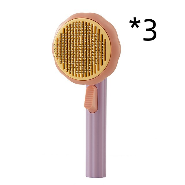 New Pet Cat Brush Hot Selling Hand-held Steel Wire Self-cleaning Comb Looper For Hair Removal